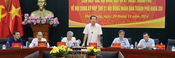 Thường trực HĐND thành phố tiếp xúc cử tri thành viên Liên hiệp các Hội Khoa học và Kỹ thuật thành phố