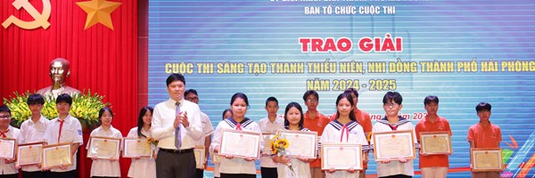 Học sinh thành phố Hải Phòng có 07 đề tài đoạt giải tại Cuộc thi sáng tạo dành cho thanh thiếu niên nhi đồng toàn quốc năm 2025